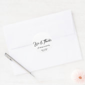 カスタム結婚感謝していメッセージカードシール ラウンドシール (封筒)
