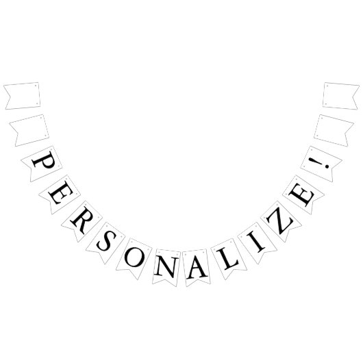 カスタム結婚空白の旗 バンティングフラッグ (全)