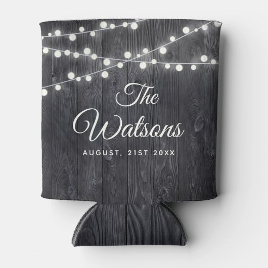 カスタム結婚素朴のエレガント国木の灯 缶クーラー (正面)