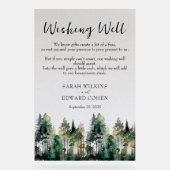 カスタム結婚素朴林の願いの看板 アクリルサイン (正面)