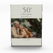 カスタム結婚記念日ミニマルモダンリスト フォトブロック (正面)