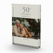 カスタム結婚記念日ミニマルモダンリスト フォトブロック (右)