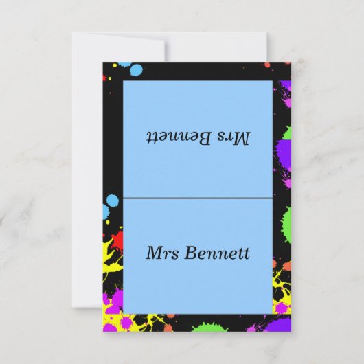 カスタム絵を描、ネオン 招待状 (正面)