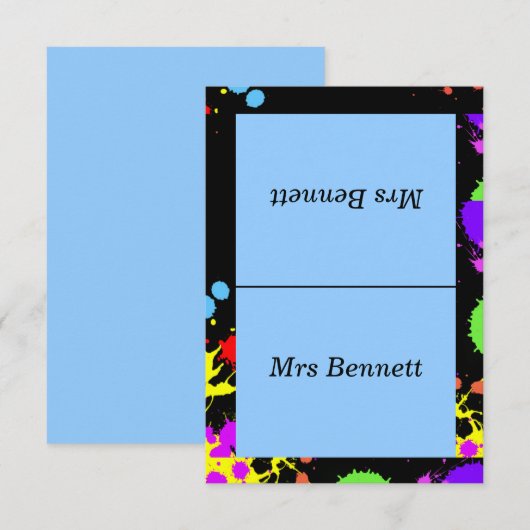 カスタム絵を描、ネオン 招待状 (正面/裏面)