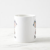 カスタム絵本を読む可愛い赤ちゃん象 コーヒーマグカップ (中央)