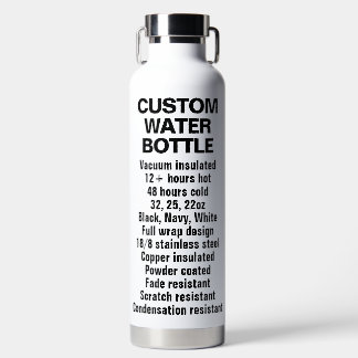カスタム絶縁鋼および銅ボトル32oz白色 ウォーターボトル