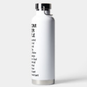 カスタム絶縁鋼および銅ボトル32oz白色 ウォーターボトル (左面)