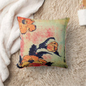 カスタム綿枕ポ日本のピープリント クッション (ブランケット)