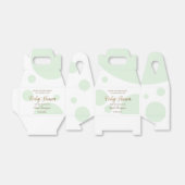 カスタム緑と白の赤ちゃんシャワー男女兼用 フェイバーボックス (折り畳みなし)