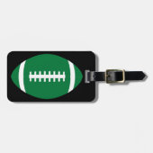カスタム緑と黒のサッカーラゲッジタグ ラゲッジタグ (正面横)