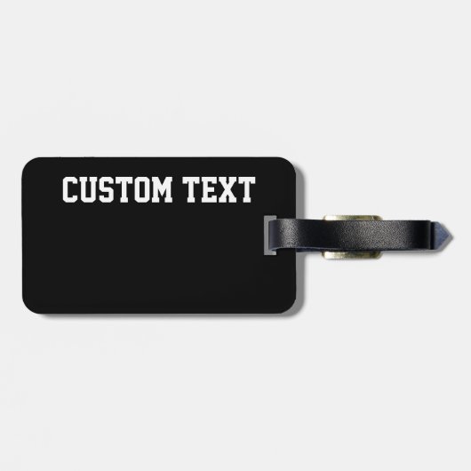 カスタム緑と黒のサッカーラゲッジタグ ラゲッジタグ (裏面横)