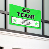 カスタム緑のチームバナー 横断幕 (ビルの外側)