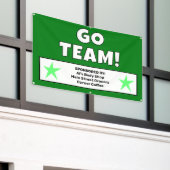 カスタム緑のチームバナー 横断幕 (ビルの外側)