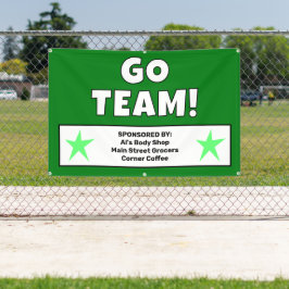 カスタム緑のチームバナー 横断幕