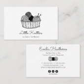 カスタム編み物クロシェスモールビジネスショップ 名刺 (正面/裏面)