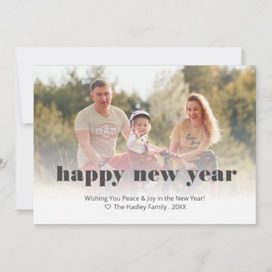カスタム編集可能な写真の年賀状 カード (正面)