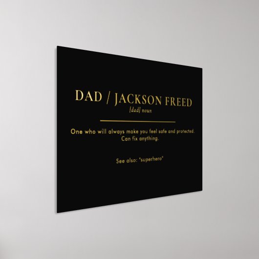 カスタム編集可能ファーザーズ日パパ金ゴールド 箔ポスター (レイダウン)