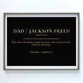 カスタム編集可能ファーザーズ日パパ金ゴールド 箔ポスター