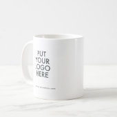 カスタム編集可能、ブランディング コーヒーマグカップ (正面左)