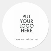 カスタム編集可能、ブランディング ラウンドシール (正面)