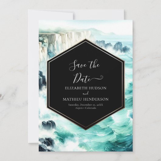 カスタム編集航海の結婚の セーブザデート (正面)