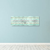 カスタム緯度と経度の海岸沿いの装飾 キャンバスプリント (インサイチュ (ウッドフロア))