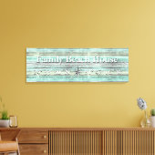 カスタム緯度と経度の海岸沿いの装飾 キャンバスプリント (インサイチュ (リビング))