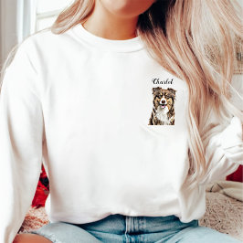 カスタム縁どコリードッグパーソナライズされたスケッチ スウェットシャツ