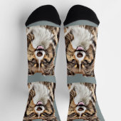 カスタム縁どコリードッグパーソナライズされたスケッチ ソックス (上部)