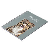 カスタム縁どコリードッグパーソナライズされたスケッチ ノートブック (左側)