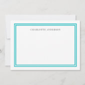 カスタム縁ど色モダンクラシックいかりN ノートカード (正面)