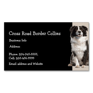 カスタム縁どCollies Dog Pet Animalロゴ マグネット名刺