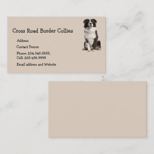 カスタム縁どCollies Dog Pet Animal Logo Business 名刺