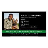 カスタム縁どPatrol Agent Photo Federal軍隊 マグネット名刺 (正面)