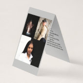 カスタム縦テント折り畳み名刺 名刺 (裏面)