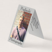 カスタム縦テント折り畳み名刺 名刺 (正面)