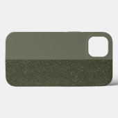 カスタム縦型モスグリーンiPhone 13ケース Case-Mate iPhoneケース (裏面 (横))