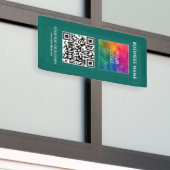カスタム縦型モダン屋外QRコードビジネス 横断幕 (ビルの外側)
