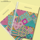 カスタム織パタカラフルーン裁縫 ノートブック