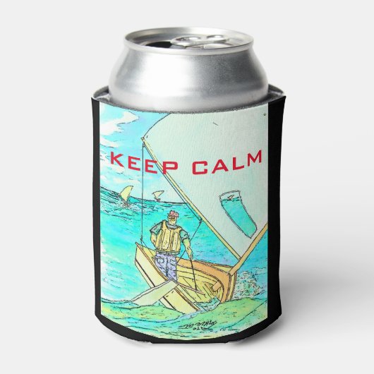カスタム缶クーラー Keep Calm Sail On 缶クーラー (缶正面)