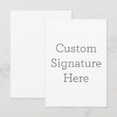 8.9cm x 12.7cmフラットサンキューカード (正面/裏面)