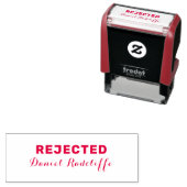 カスタム署名入りシンプルな 'REJECTED' セルフインキングスタンプ (インサイチュ)