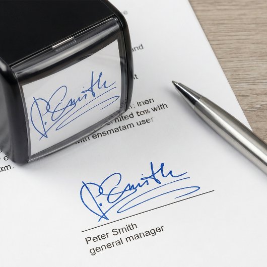 カスタム署名（青） セルフインキングスタンプ
