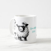 カスタム羊の恋人マグカップ：農場で生活がより良い コーヒーマグカップ (正面左)