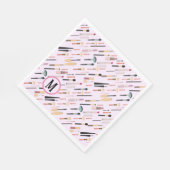 カスタム美しいのエレガントキラキラのメイクアップツール スタンダードランチョンナプキン (角)