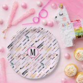 カスタム美しいのエレガントキラキラのメイクアップツール ペーパープレート (パーティー)