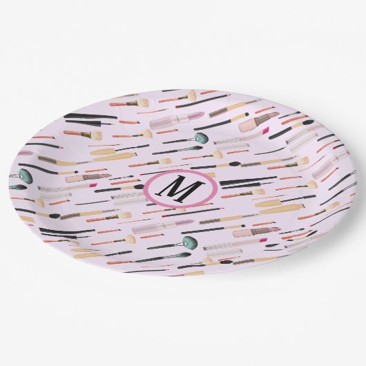 カスタム美しいのエレガントキラキラのメイクアップツール ペーパープレート (アングル)