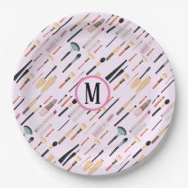 カスタム美しいのエレガントキラキラのメイクアップツール ペーパープレート