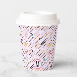 カスタム美しいのエレガントキラキラのメイクアップツール 紙コップ