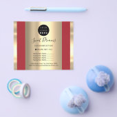 カスタム美しいサロンメイクアップ価格表赤 チラシ (シングル)